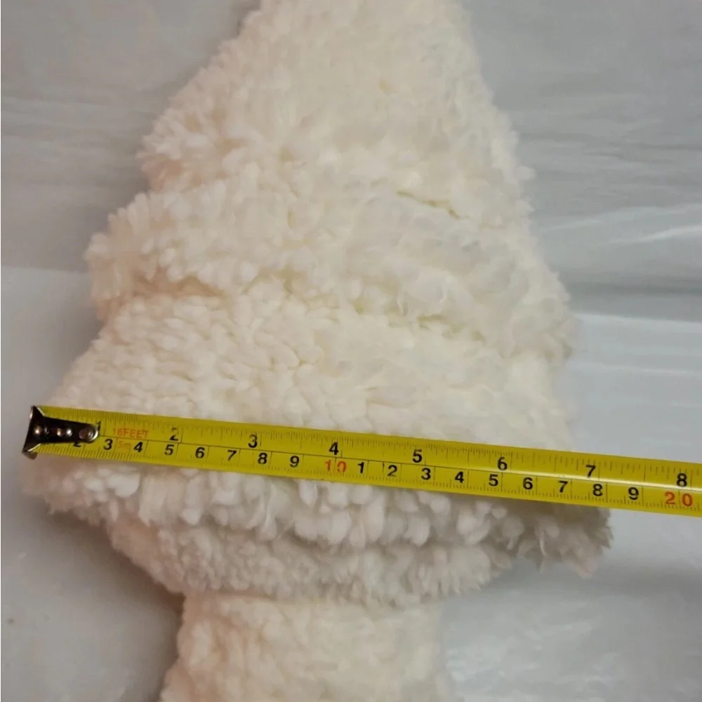 Threshold Faux Shearling Sherpa Tree Shaped Throw Pillow White Plush Christmas